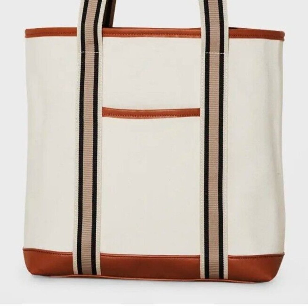 Neiman Marcus Tote Bag Canvas Tote Brown Natural